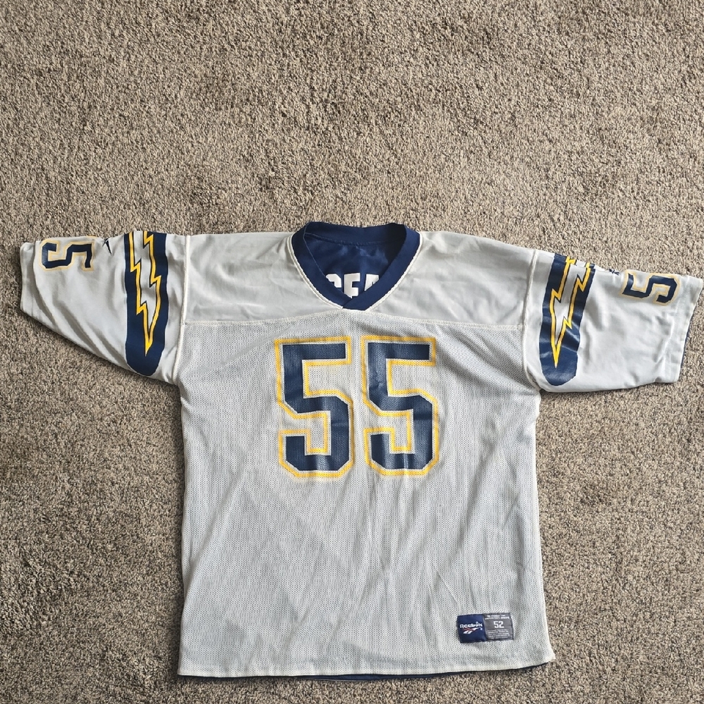 Vintage Reebok Reversible Junior Seau #55 San Diego Chargers Jersey. RARE